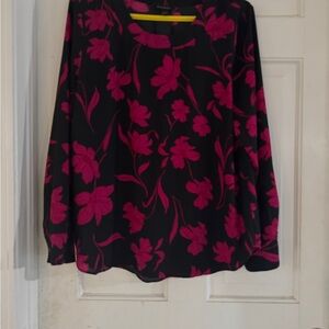 Floral Black and Pink Women's Top